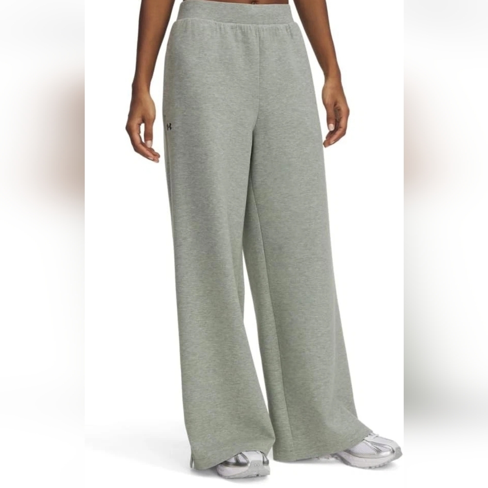 ***NWT- Under Armour Women's Wide-Leg Sweatpants in Green- Large